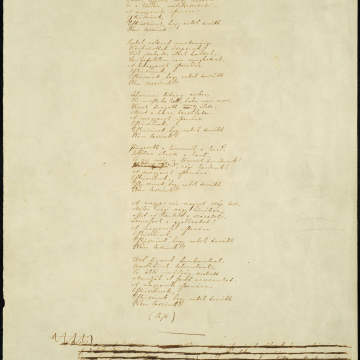 A Nemzeti dal autográf példánya a költő 1848-ban papírra vetett kéziratos verseit tartalmazó füzetben maradt fenn (OSZK, Kézirattár)